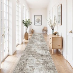 3×15 Ft Long Hallway Runner Rug – 3′ x 15′ (Rectangular), Beige/Grey/Brown