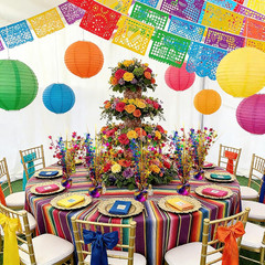 6 Pack Metallic Colorful Table Centerpiece Party Decoration Rainbow Theme Foil S