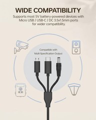 KJK 6W Solar Panel for Ring Camera, Trail Camera Solar Panel Charger with 500…