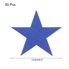 Glitters Star Cutouts Paper Five Star Confetti 5.3 Inches Dark Blue Pack of 50