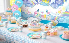 Sanrio Cinnamoroll Party Decor Set Birthday Supplies Balloons Tableware Plates