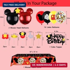 Cartoon 3rd Birthday Party Decorations – 3 Years Old Boy Party Supplies Includes