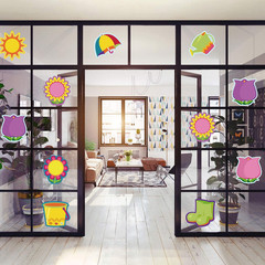45 Pcs Flower Cutouts 5.9in Bulletin Board Spring Classroom Decor Name Tags Pack