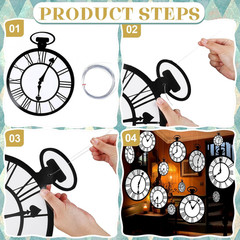 Wonderland Tea Party Decoration Clock Hanging Banners Wonderland Spring Themed G