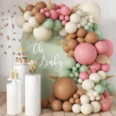 Black Gold Silver Balloon Garland Arch Kit, 166Pcs 5 10 12 18 Inch Latex Balloon