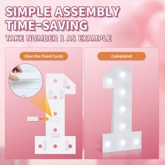 Marquee Numbers Large 30th-Birthday Decorations: 3ft Light up Number Balloon …