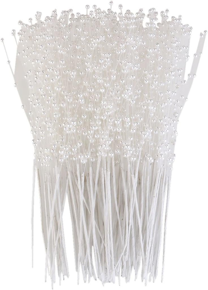 100Pcs White Pearl Beads String: 22In Durable Abs Plastic Wedding Decorations D
