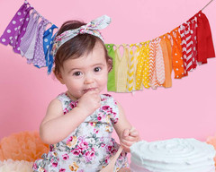 Rainbow Background Banner for Party Decor – Colorful Striped Garland Fabric, Bir