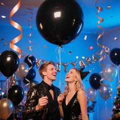 18 Inch Black Balloons 12 Pack Large Latex Party Balloons Round Helium Balloo…
