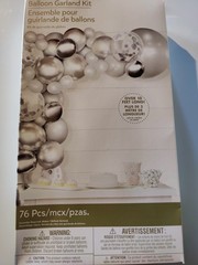 *NEW* Balloon Arch Kit – Silver, White – 70 balloons – Baby Shower Wedding Grad