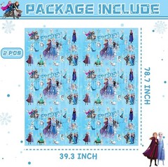 Frozen Birthday Decoration 2 Pk 3.3×6.6ft Tinsel Foil Fringe Curtain Photo Booth