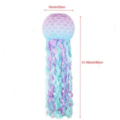 3PCS Mermaid 8INCH/10Inch Paper Lanterns Set Jellyfish Scales Design under the