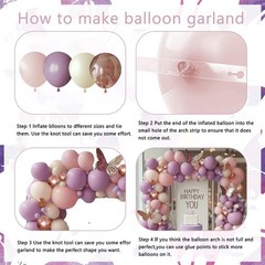 Pink and Purple Balloon Arch Kit, Butterfly Dusty Purple Pink Lavender Sand W…