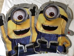 Minions Happy Birthday ( Christmas Themed) Backdrop 5ft X 3ft And Balloon Set