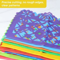 12 Pack 216 Ft Mexican Party Banners, Large Plastic Papel Picado Banner, Mexican