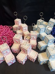 Gender Reveal Party Decorations Balloon Holder Picture Holder Beads Blue Pink