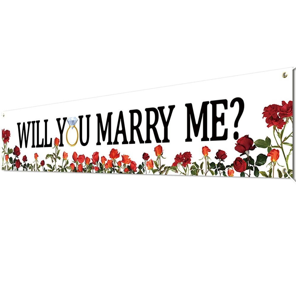 Proposal Banner Will You Marry Me Flower Banner Propose Decorations Supplies …