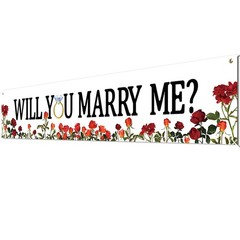 Proposal Banner Will You Marry Me Flower Banner Propose Decorations Supplies …