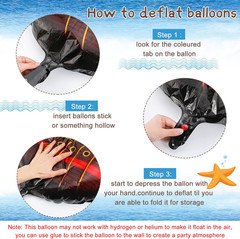 10 Pcs Pirate Balloons Birthday Party Decorations round Pirate Ship Ocean Skelet