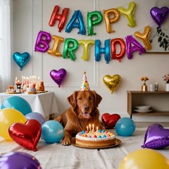 Rainbow Happy Birthday Letters Balloon Banner Kit,Usable Mylar Decorations fo…