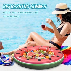 Hungdao 2 Pack Inflatable Ice Serving Bar Cooler Watermelon Buffet Salad Tray