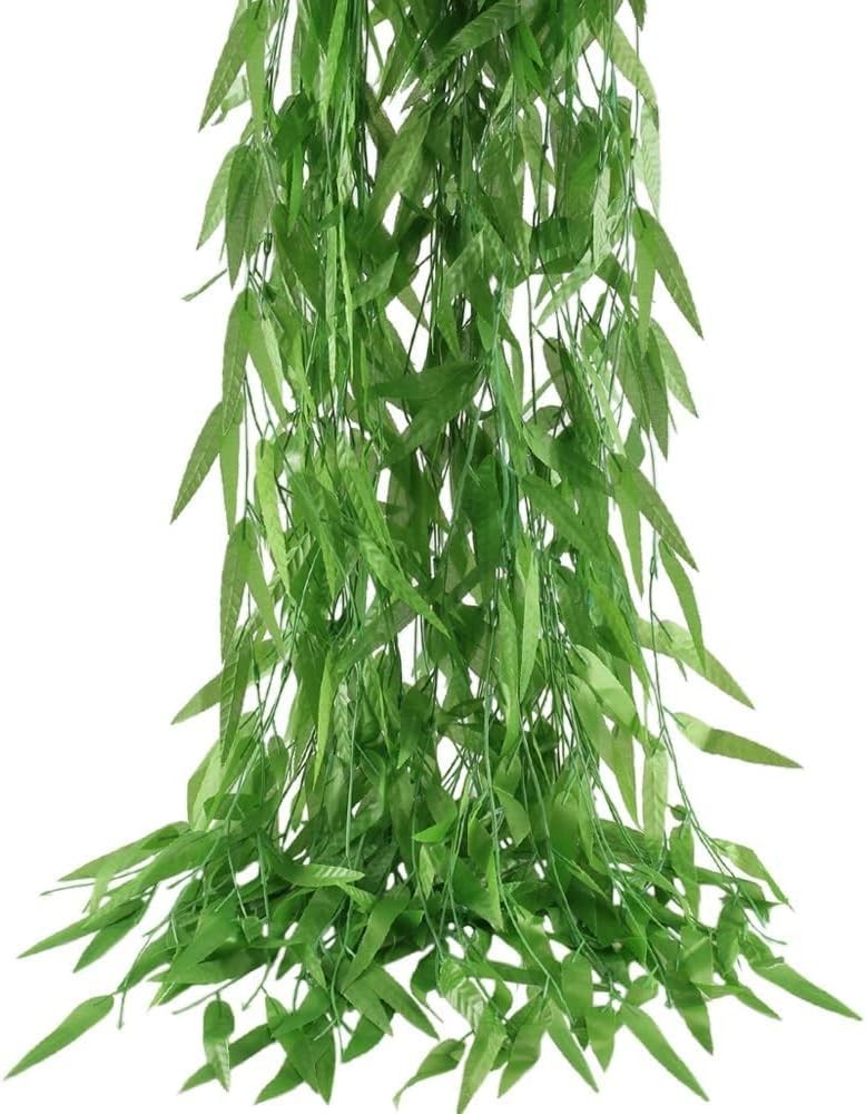 50pcs 300 ft Artificial Vine Greenery Garland for Room Decor 50 Pcs-green
