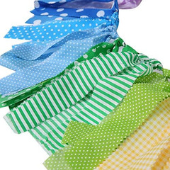 Rainbow Background Banner for Party Decor – Colorful Striped Garland Fabric, Bir