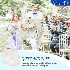 Slofunife No Mess Streamers 100Pack White Confetti Poppershand Throw Party