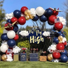 Red White Blue Balloon Arch Double , Navy Blue Dark Ruby Red Balloon Garland …