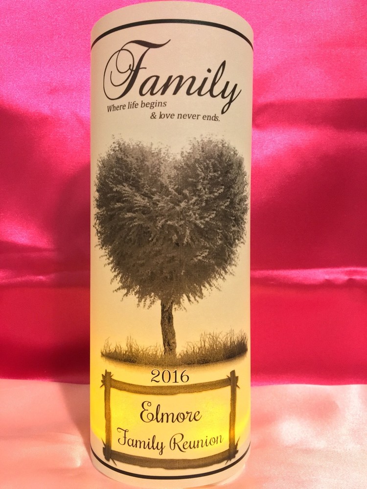 10 Personalized Family Reunion Vellum Luminaries Table Centerpieces Decoration C