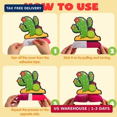 JOYIN 6 PCs Cinco De Mayo Fiesta Honeycomb Table Centerpiece 8.5″ Party Decorati