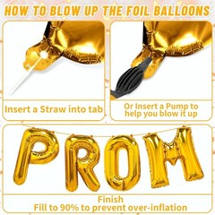 Elegant Gold Mylar PROM 2026 Balloons – 32 Inches of Joy for Your Celebration