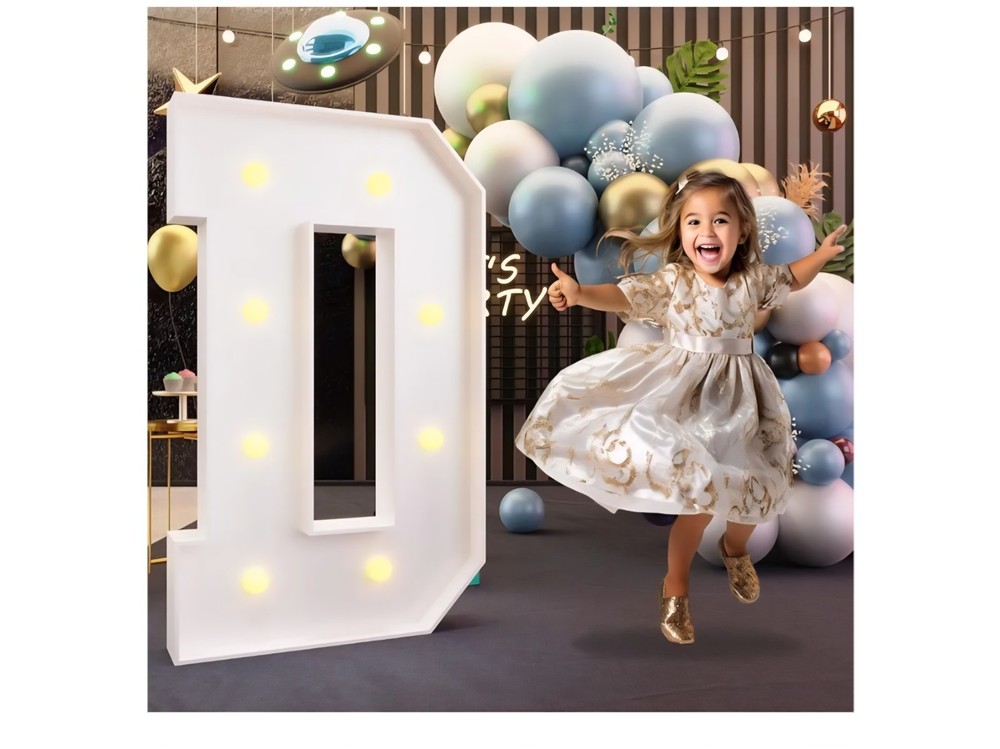 NEW IMPRSV PARTY LETTER «D» MARQUEE WITH LIGHTS