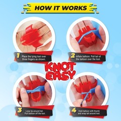 Knot Easy Balloon Tie Tool (5 Pack) – – Ties Knot Fast – Easy Balloons Tying …
