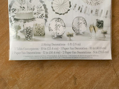 Amscan 25th Anniversary Silver White Party Room Decorating Kit NEW