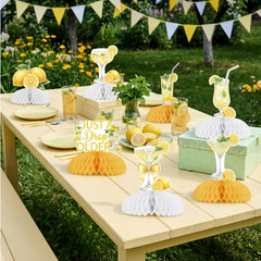 Lemon Martini Birthday Decorations, Just a Drop Older Honeycomb Centerpieces Set