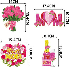 26Pcs Mother’S Day Decorations, Mother’S Day Decor Includes Glitter Happy Mother