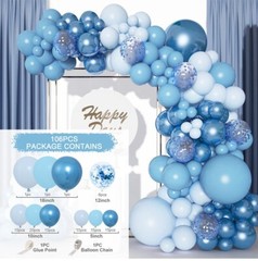 Light olive green blue Beige Metallic Gold Balloon arch kit for party decoration