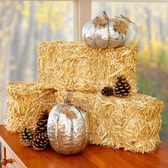 Floracraft Decorative Straw Bale 5 Inch X 6 Inch X 13 Inch Natural Mxb13S-12