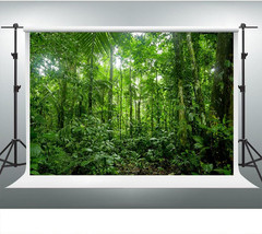 5X3Ft Jungle Forest Trees Backdrops for Photography Summer Woods Wonderland Tree