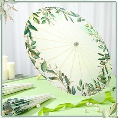 Paper Parasol Bulk for Weddings Sun Shade 23.6 Green Vintage Decorative