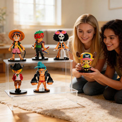 6Pcs Anime Figures, Cute Mini Figurines Cartoon Table Decorations Birthday Party