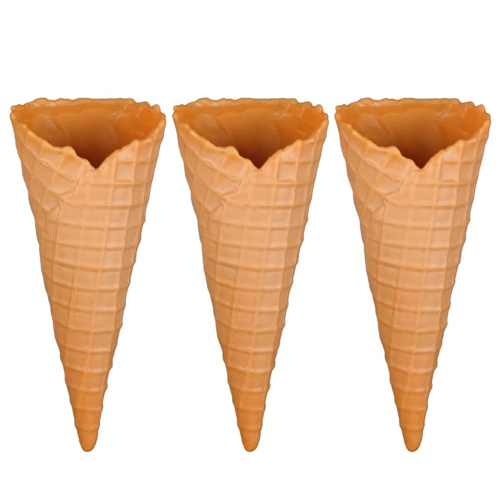 Yellow Simulated Ice Cream Crisp Cone Artificial Lifelike Fake Food Model