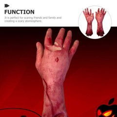2PCS Broken Men Hand Blood Horror Bloody Limbs Novelty Dead Broken Hand Gadgets