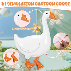 8 Pcs 32 Inch Inflatable Silly Goose Balloons for Party Decor and Photo Props