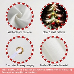 Christmas Door Cover for Front Door Decorations Festive Sparkling Christmas T…
