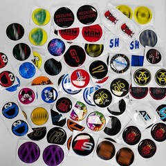 Personalised Custom 3D Domed Stickers Silicone Gel Resin Decals Emblem Name Logo