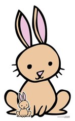 Rabbit Cute Animal Cardboard Cutout / Standee / Standup – Pet Bunny