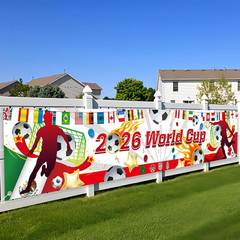 World Cup Banner for 2026 International Flags Decorations around the World Cup B