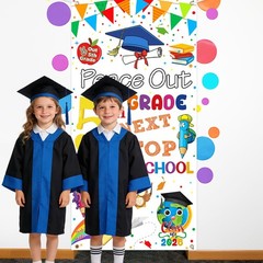 5TH Grade Graduation Decorations 2026, 5TH Grade Graduate Door Cover, White Peac